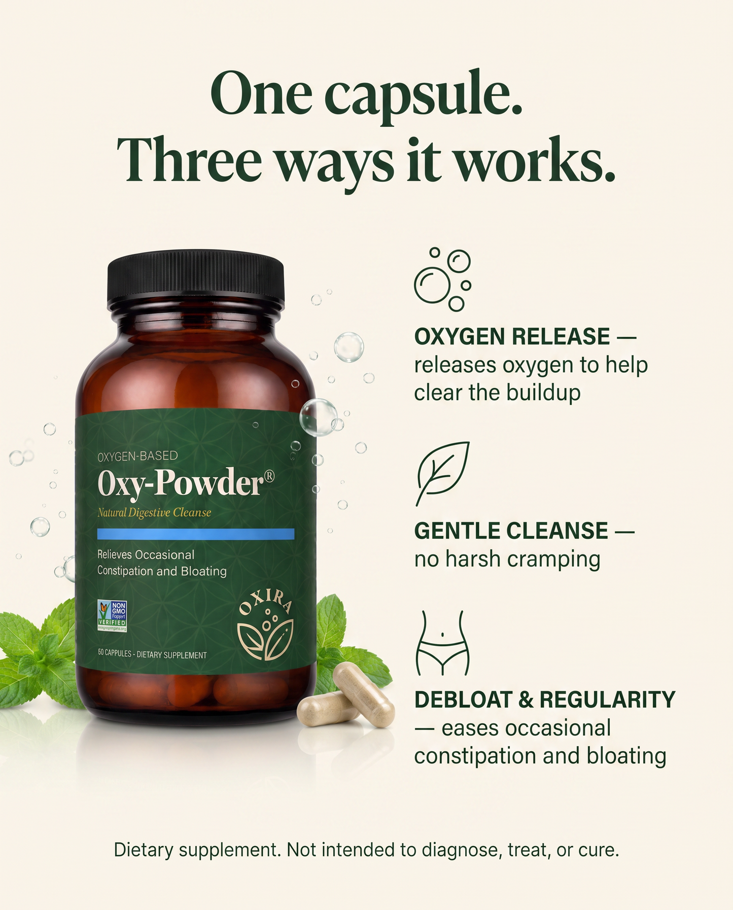 Oxira - one capsule, three ways it works